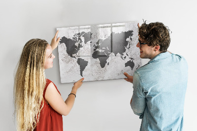 Magnetic drawing board World map