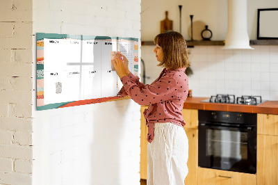 Dry erase magnetic board World map concrete