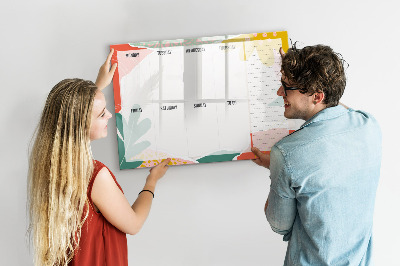 Magnetic dry erase board Retro weekly planner