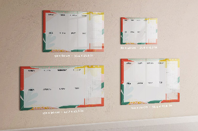 Magnetic drawing board Retro weekly planner