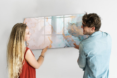 Dry erase magnetic board Decorative marble