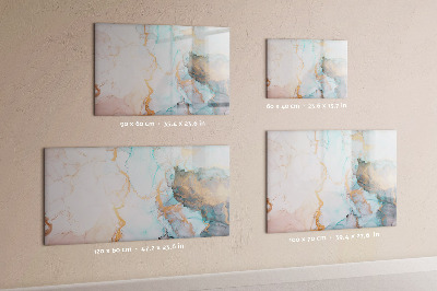 Dry erase magnetic board Decorative marble