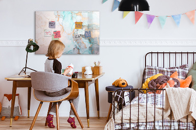 Dry erase magnetic board Decorative marble