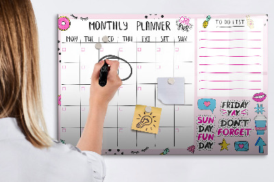 Magnetic dry erase board Abstract painting