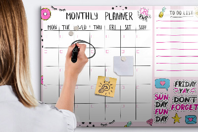 Magnetic dry erase board Abstract painting
