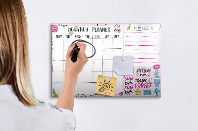 Magnetic dry erase board Abstract painting