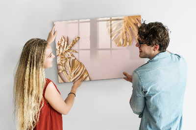 Magnetic dry erase board Wooden texture