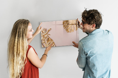 Magnetic dry erase board Wooden texture