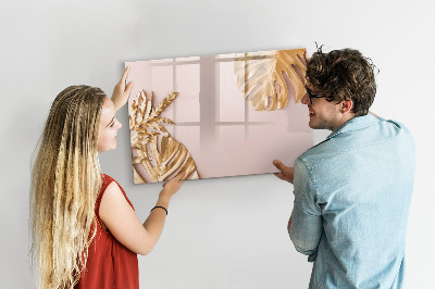 Magnetic dry erase board Wooden texture