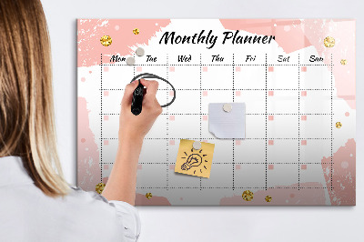 Magnetic dry erase board Monthly fashion planner