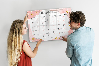 Magnetic dry erase board Monthly fashion planner