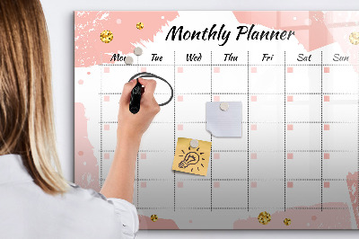Magnetic dry erase board Monthly fashion planner