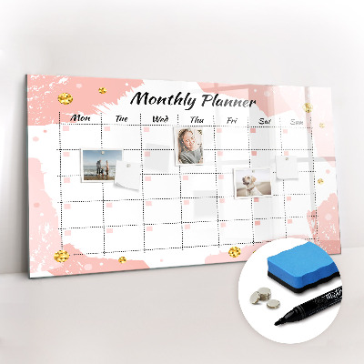 Magnetic dry erase board Monthly fashion planner