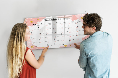 Magnetic dry erase board Monthly fashion planner