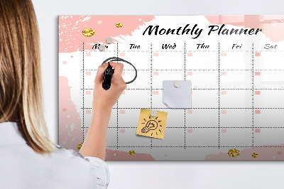 Magnetic dry erase board Monthly fashion planner