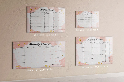 Magnetic dry erase board Monthly fashion planner