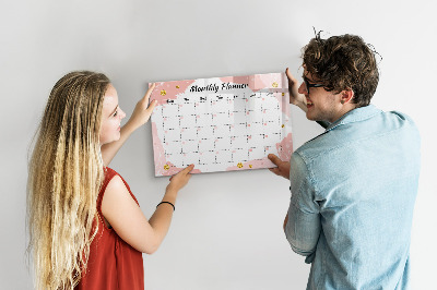 Magnetic dry erase board Monthly fashion planner