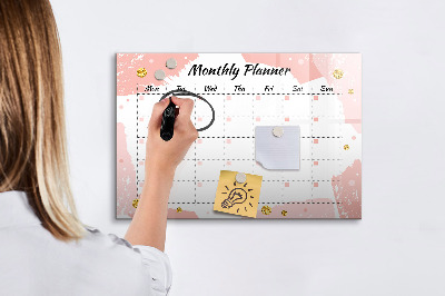 Magnetic dry erase board Monthly fashion planner