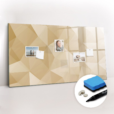 Magnetic dry erase board Abstract triangles