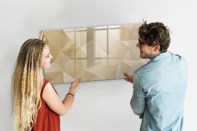 Magnetic dry erase board Abstract triangles