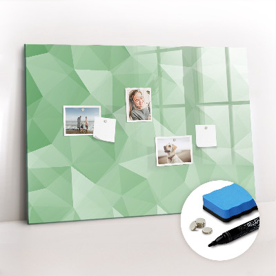 Dry erase magnetic board Abstract triangles