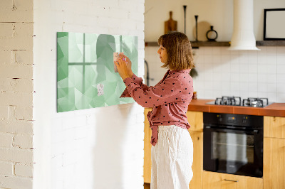 Dry erase magnetic board Abstract triangles