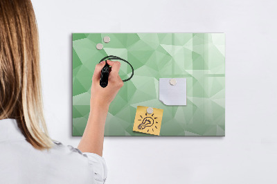 Dry erase magnetic board Abstract triangles
