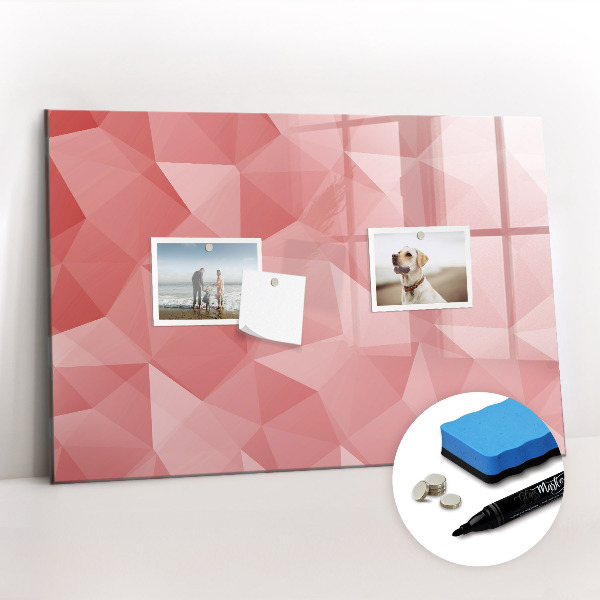 Magnetic dry erase board Abstract triangles
