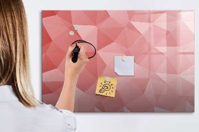 Magnetic board for writing Abstract triangles