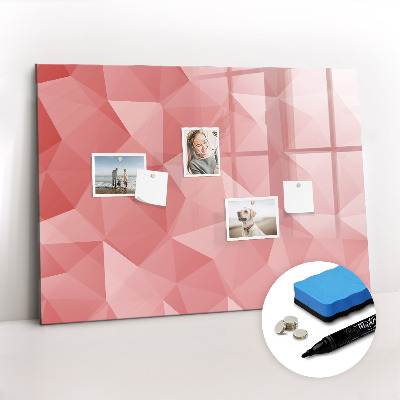 Magnetic dry erase board Abstract triangles