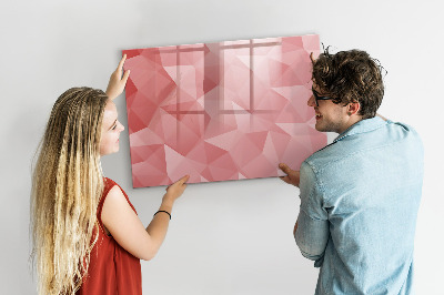 Magnetic dry erase board Abstract triangles