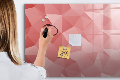 Magnetic dry erase board Abstract triangles