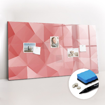 Magnetic board for writing Abstract triangles