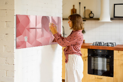 Magnetic board for writing Abstract triangles