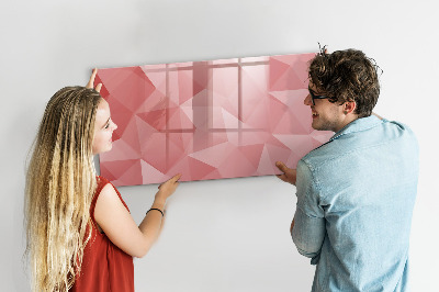 Magnetic dry erase board Abstract triangles