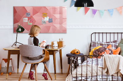 Magnetic board for writing Abstract triangles