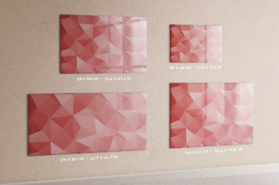 Magnetic dry erase board Abstract triangles