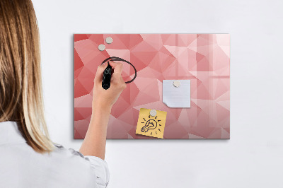 Magnetic board for writing Abstract triangles