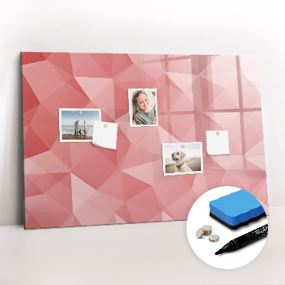 Magnetic dry erase board Abstract triangles