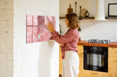 Magnetic board for writing Abstract triangles