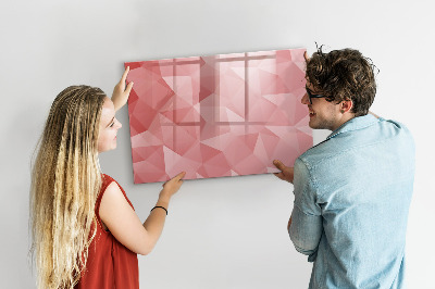 Magnetic dry erase board Abstract triangles