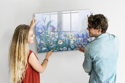 Magnetic board for drawing Butterfly in the meadow