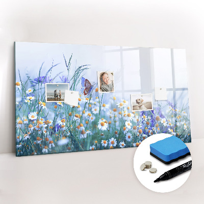 Magnetic dry erase board Butterfly in the meadow