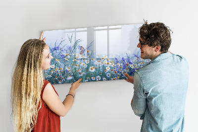 Magnetic dry erase board Butterfly in the meadow