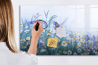 Magnetic dry erase board Butterfly in the meadow