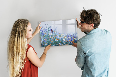 Magnetic dry erase board Butterfly in the meadow