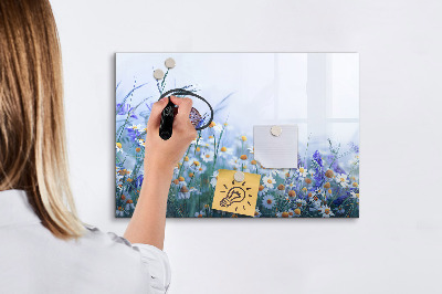 Magnetic dry erase board Butterfly in the meadow