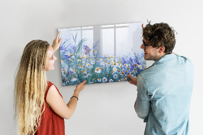 Magnetic dry erase board Butterfly in the meadow
