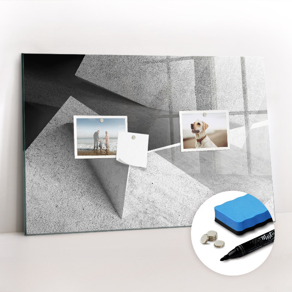 Dry erase magnetic board Abstract triangles