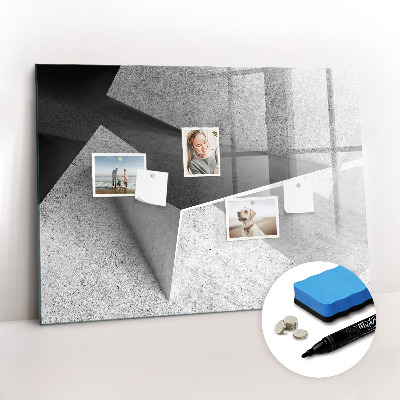Dry erase magnetic board Abstract triangles